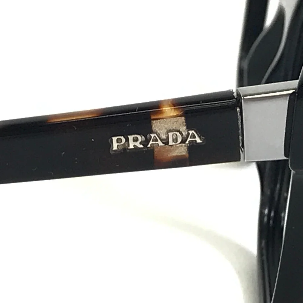 Prada Eyeglasses Frames VPR057 1AB-1O1 Black Brown Butterfly Full Rim 52-18-135 - Picture 5 of 12